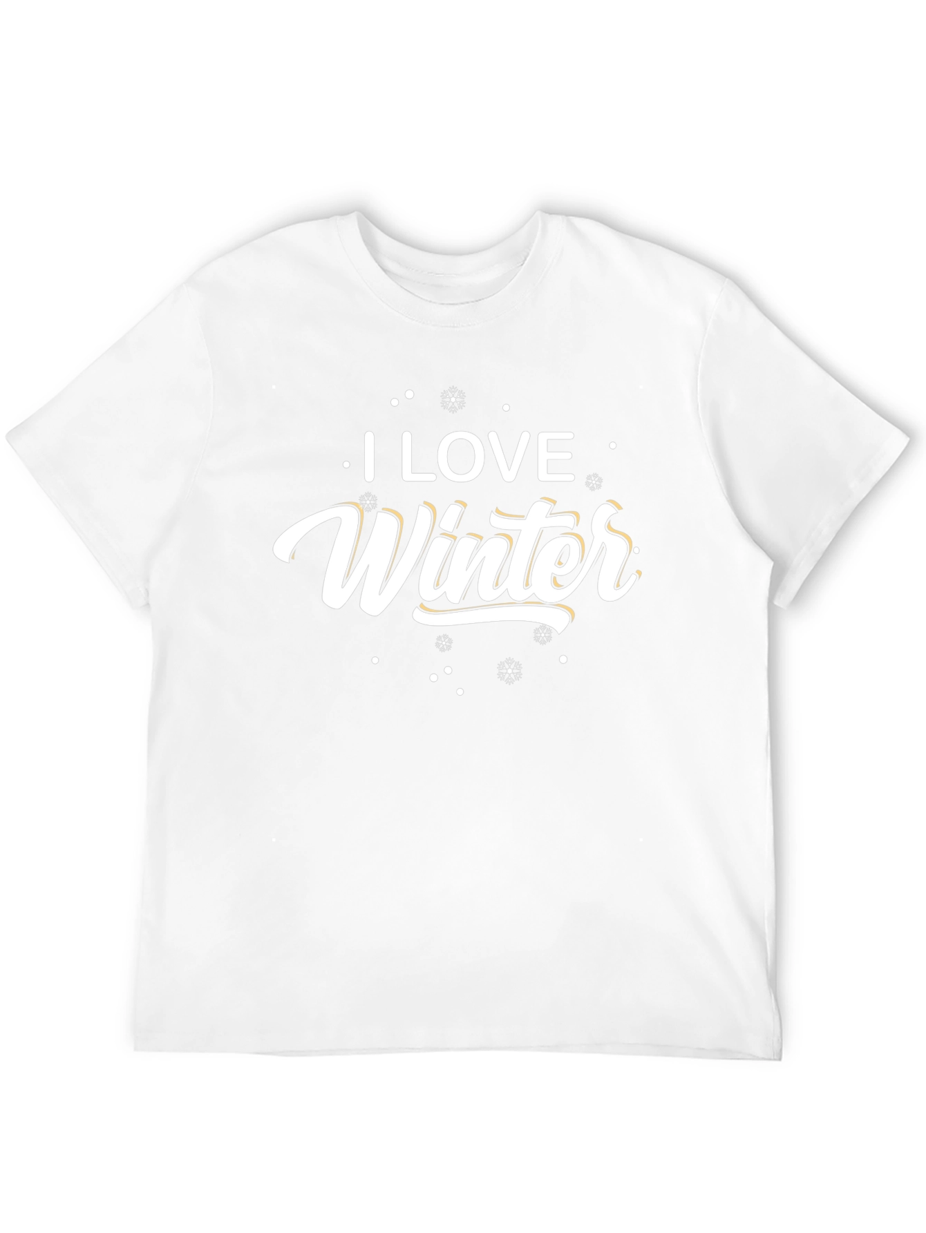 I Love Winter Black Graphic T-Shirt