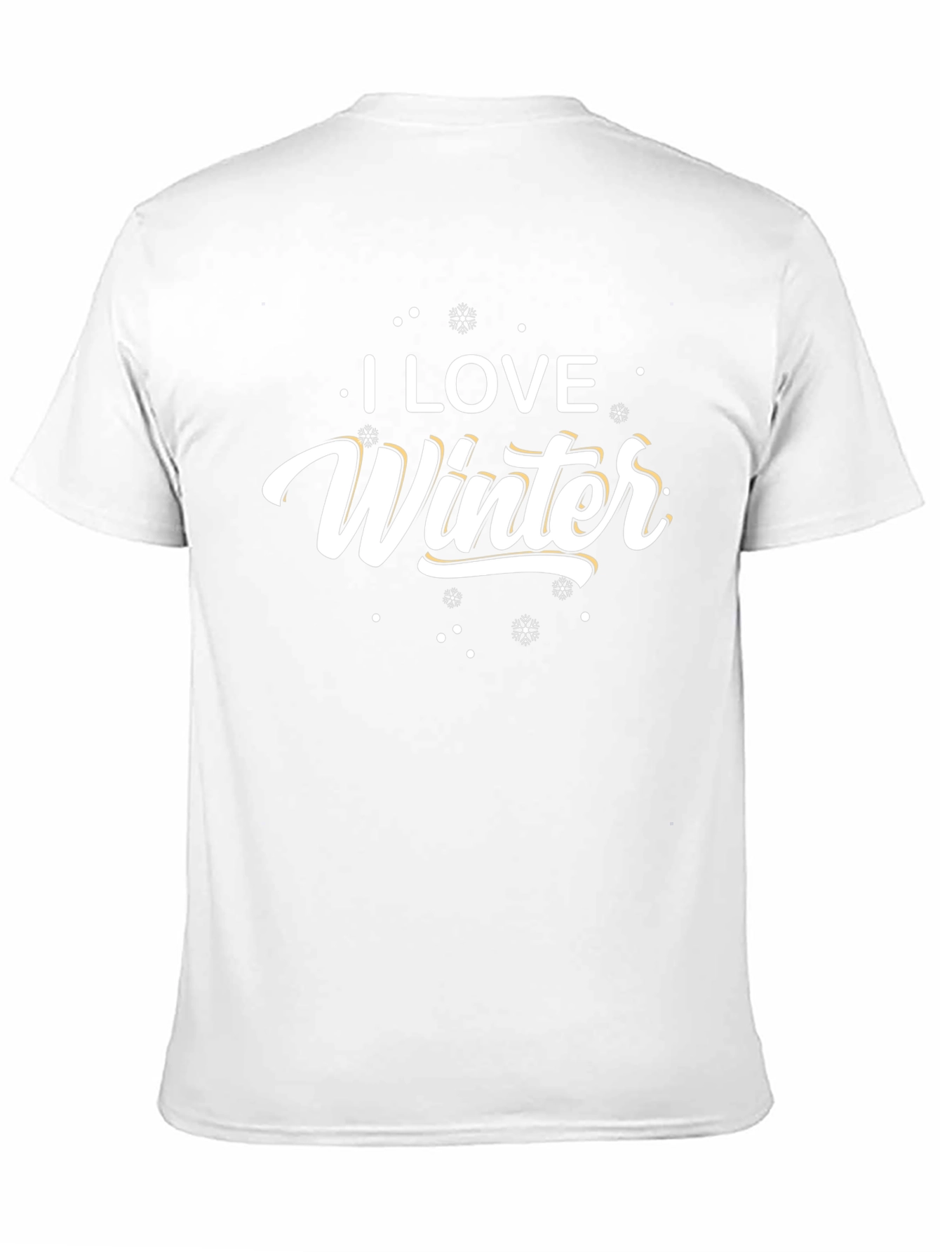 I Love Winter Black Graphic T-Shirt