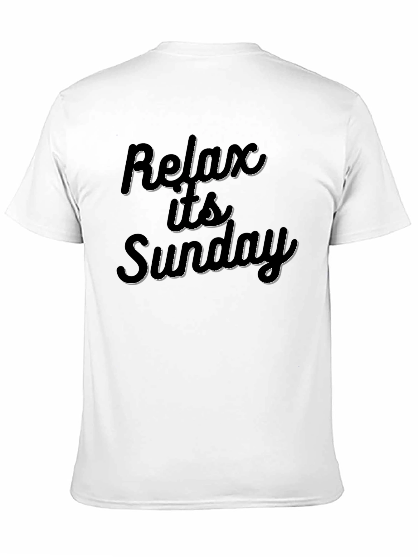 Relax Its Sunday Black Graphic Tee