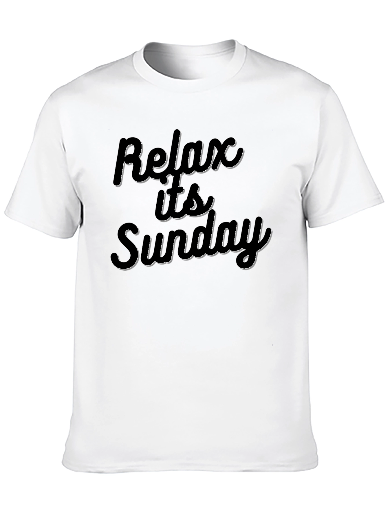 Relax Its Sunday Black Graphic Tee
