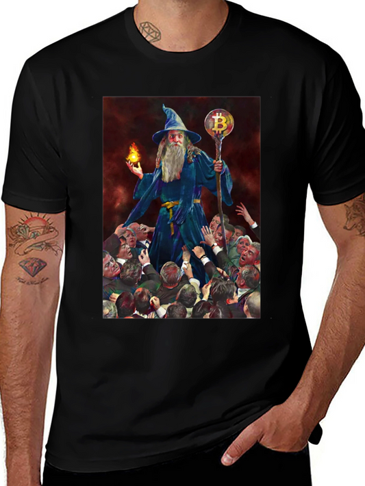 Bitcoin Wizard T-Shirt - Crypto Magic!