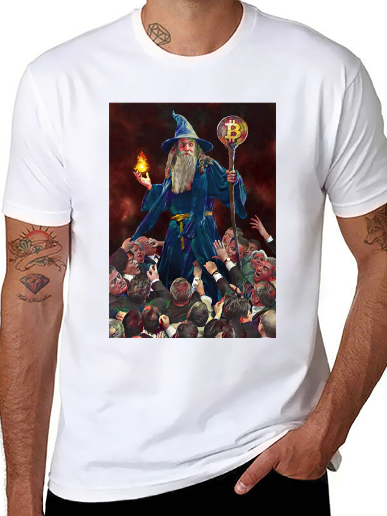 Bitcoin Wizard T-Shirt - Crypto Magic!