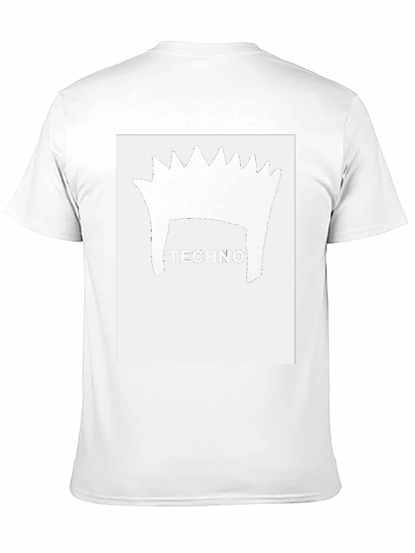 Techno Hair Graphic Tee - Black Cotton T-Shirt