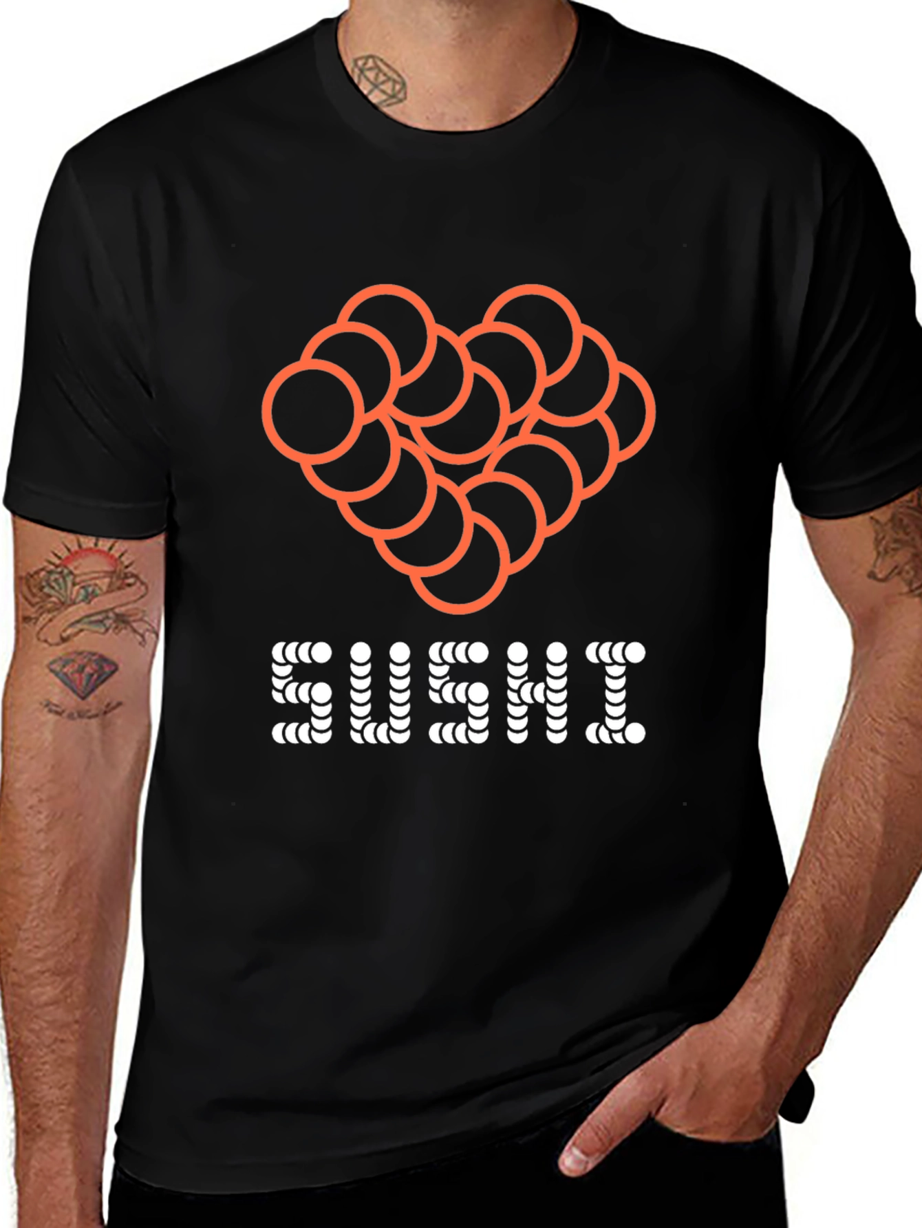 Sushi Lover Tee - Black Graphic T-Shirt