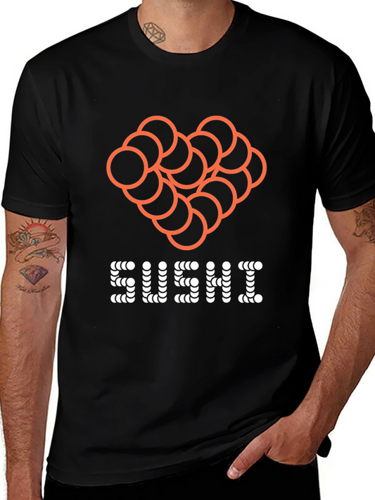 Sushi Lover Tee - Black Graphic T-Shirt