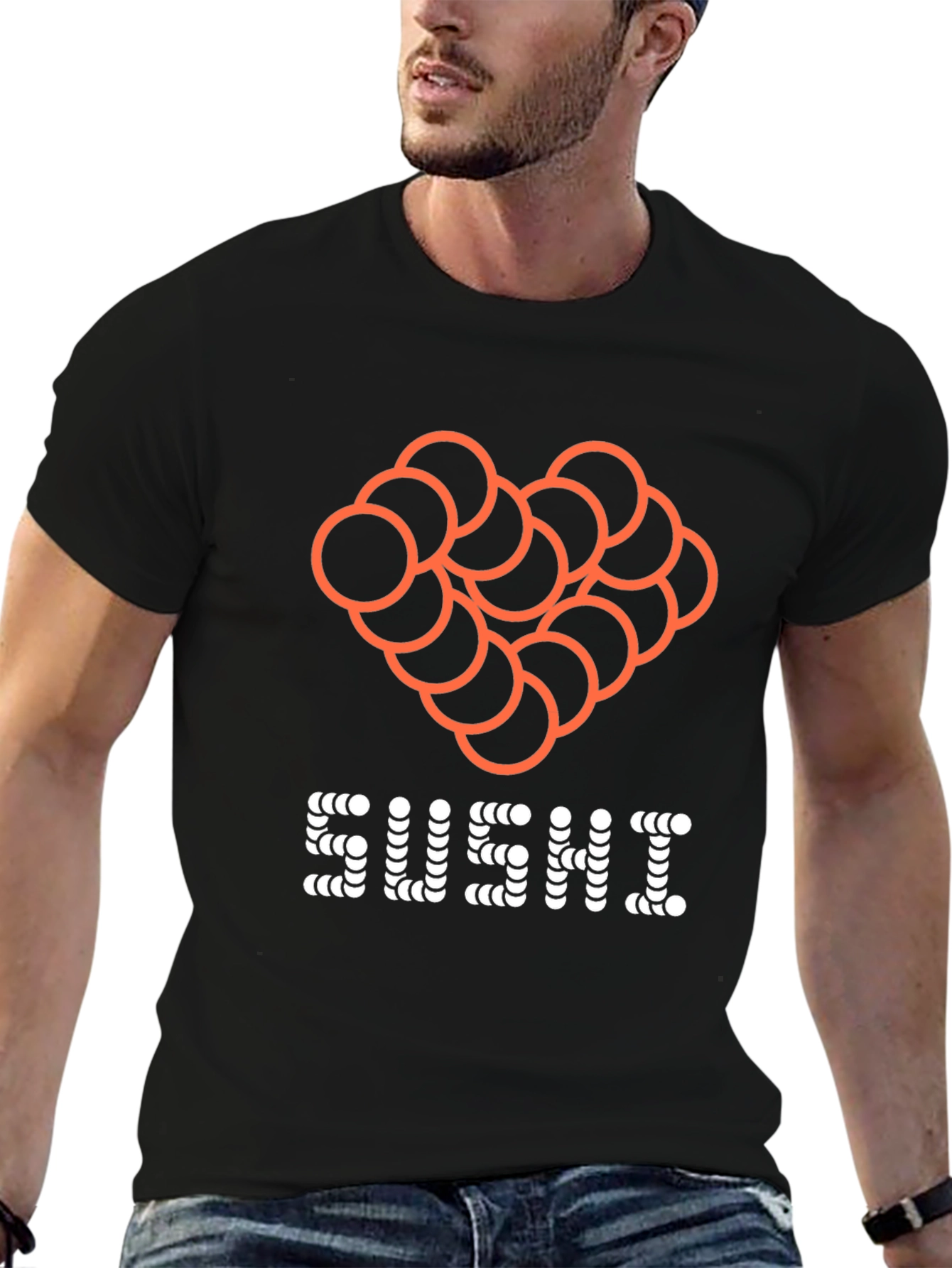 Sushi Lover Tee - Black Graphic T-Shirt