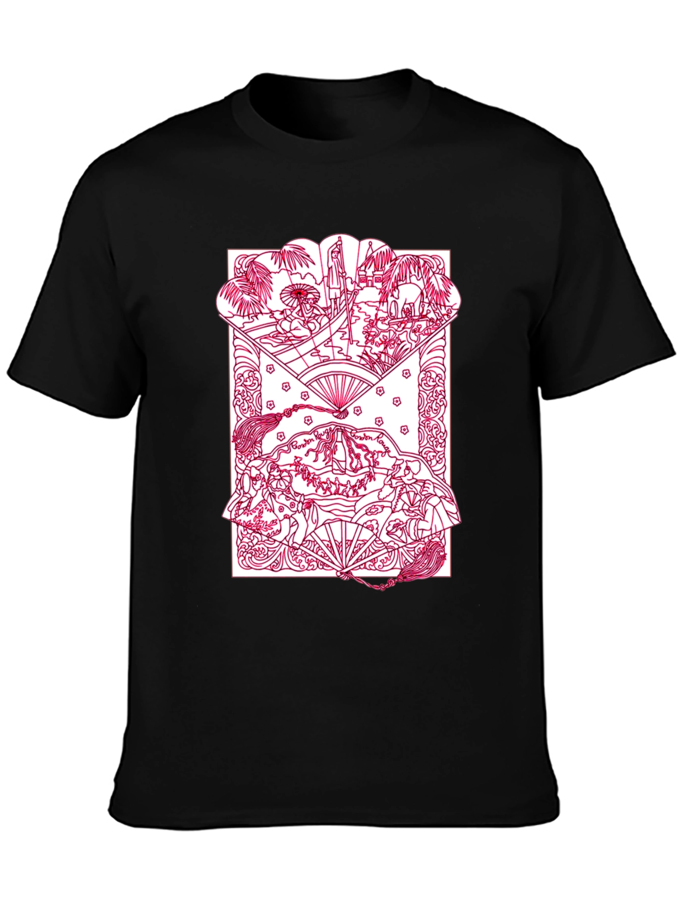 Artistic Graphic Print Crew Neck T-Shirt