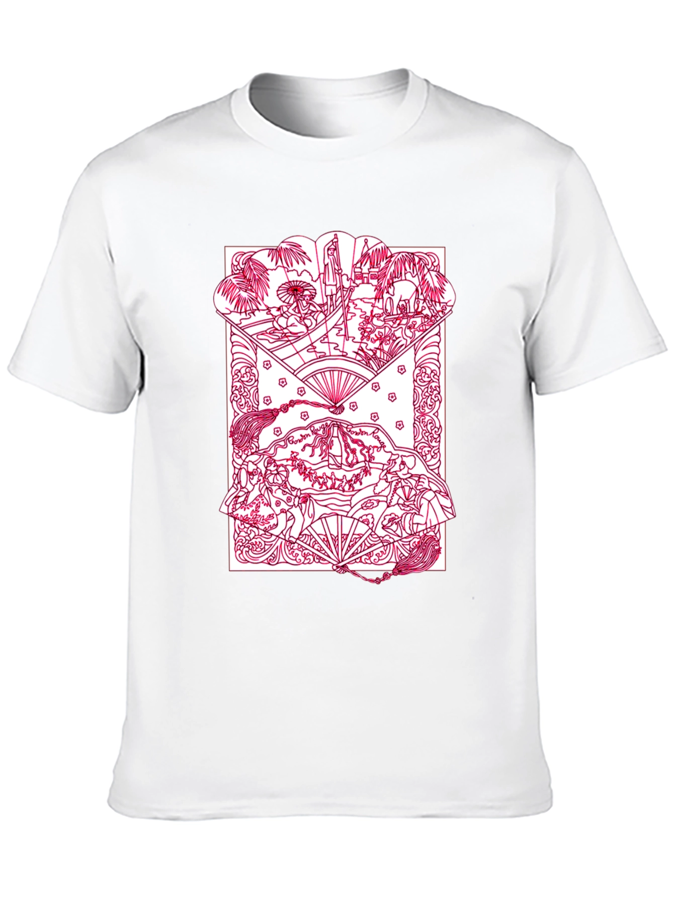 Artistic Graphic Print Crew Neck T-Shirt