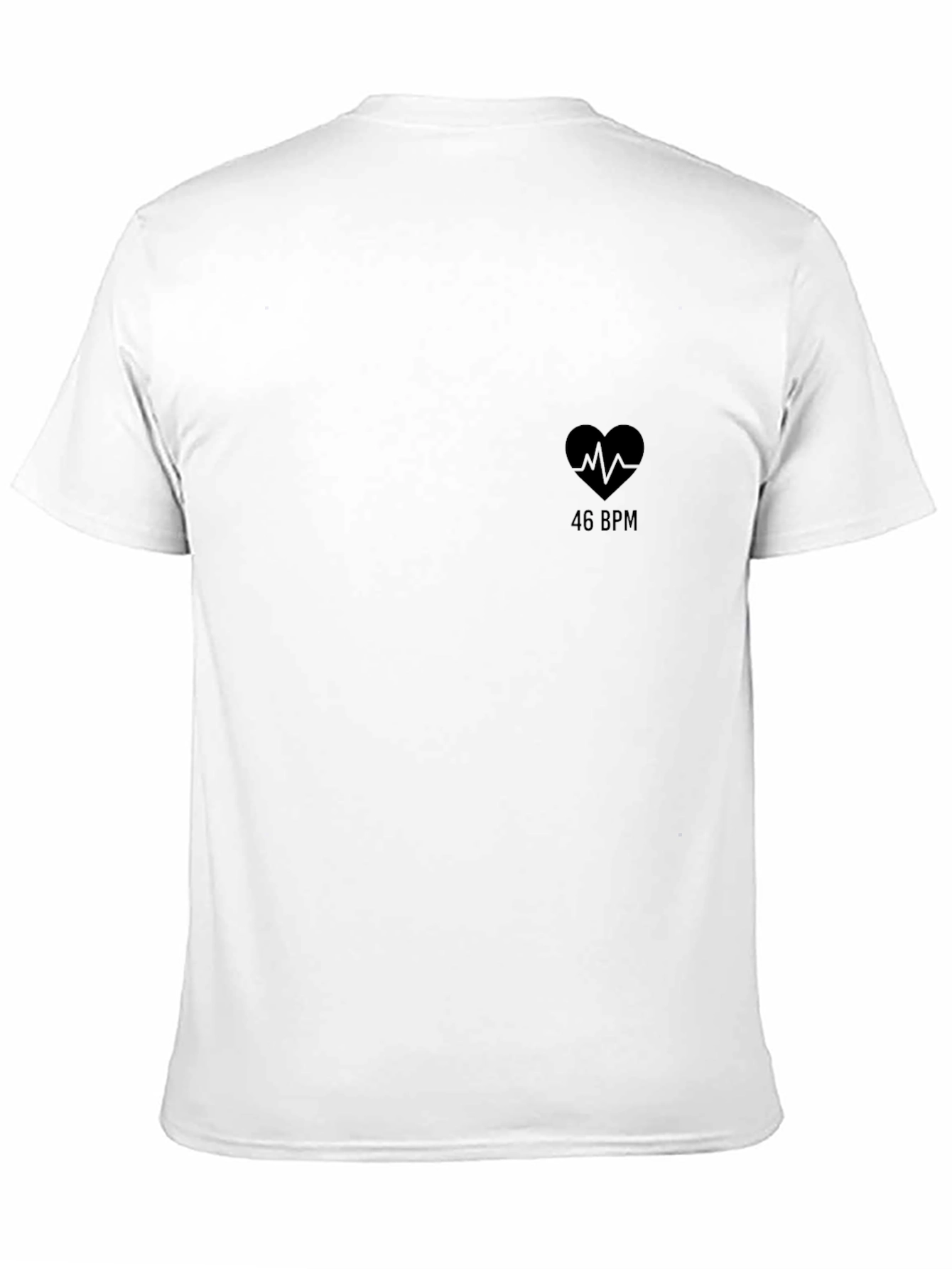 Heartbeat 46 BPM Graphic Tee - Black Cotton T-Shirt