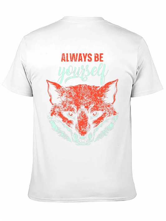Always Be Yourself Fox Graphic Tee - Black