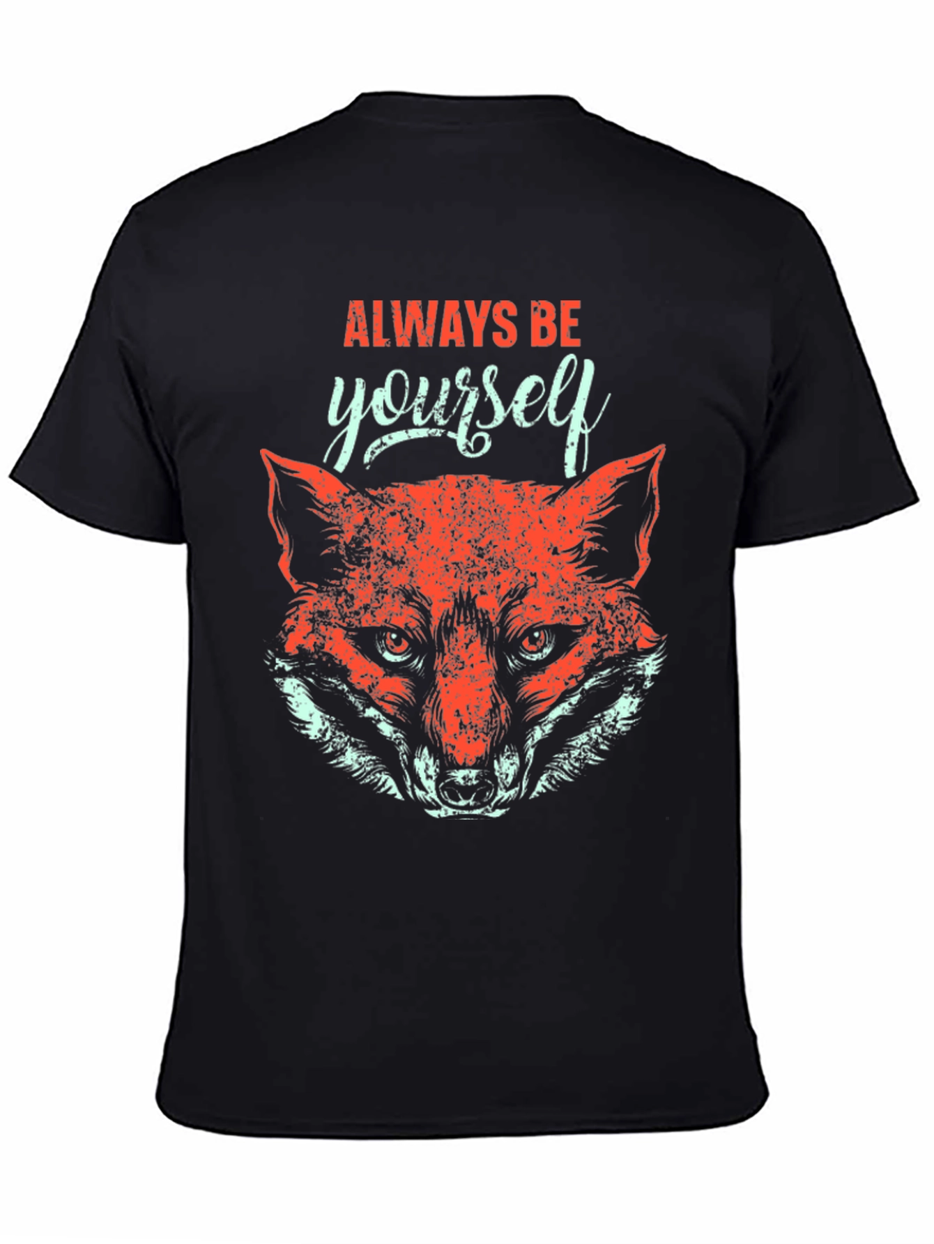 Always Be Yourself Fox Graphic Tee - Black