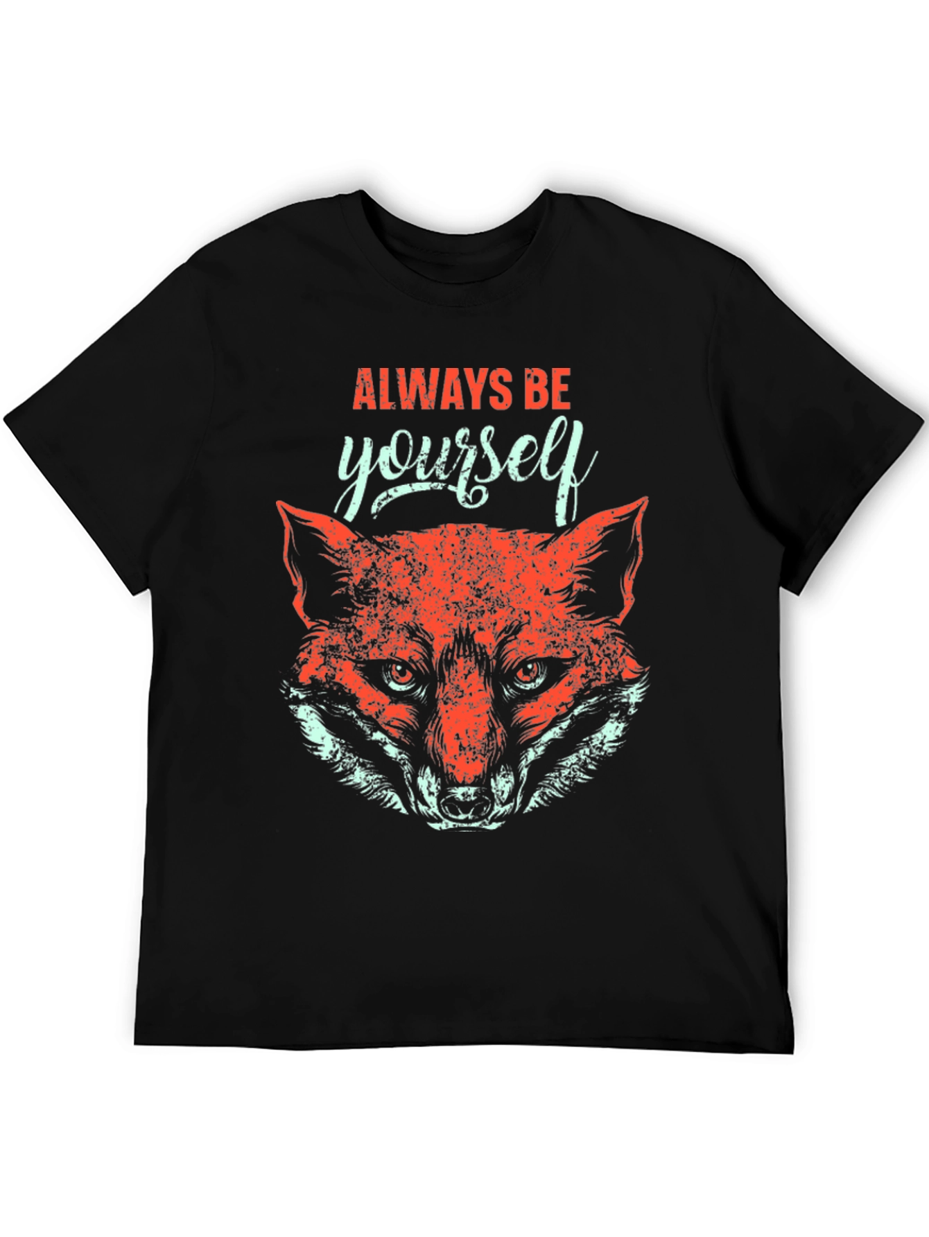 Always Be Yourself Fox Graphic Tee - Black