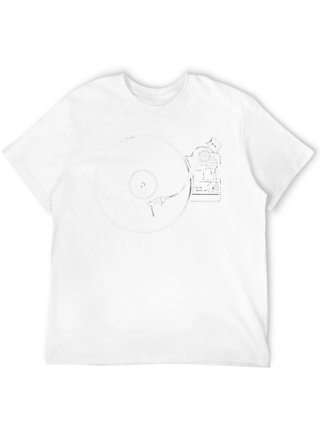 Turntable Graphic Tee - Retro DJ Music Shirt