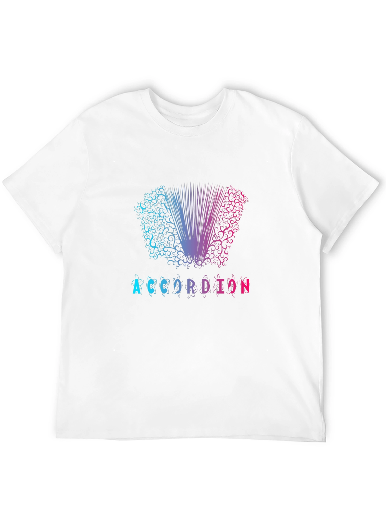 Accordion Graphic Print Black T-Shirt