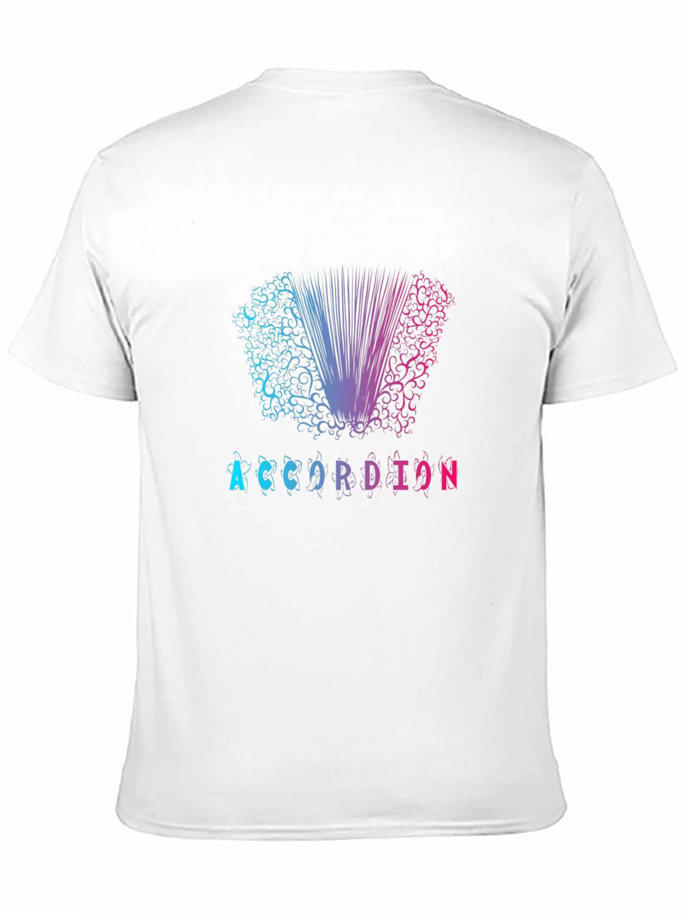 Accordion Graphic Print Black T-Shirt
