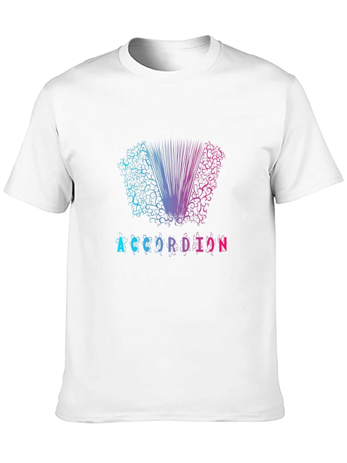 Accordion Graphic Print Black T-Shirt
