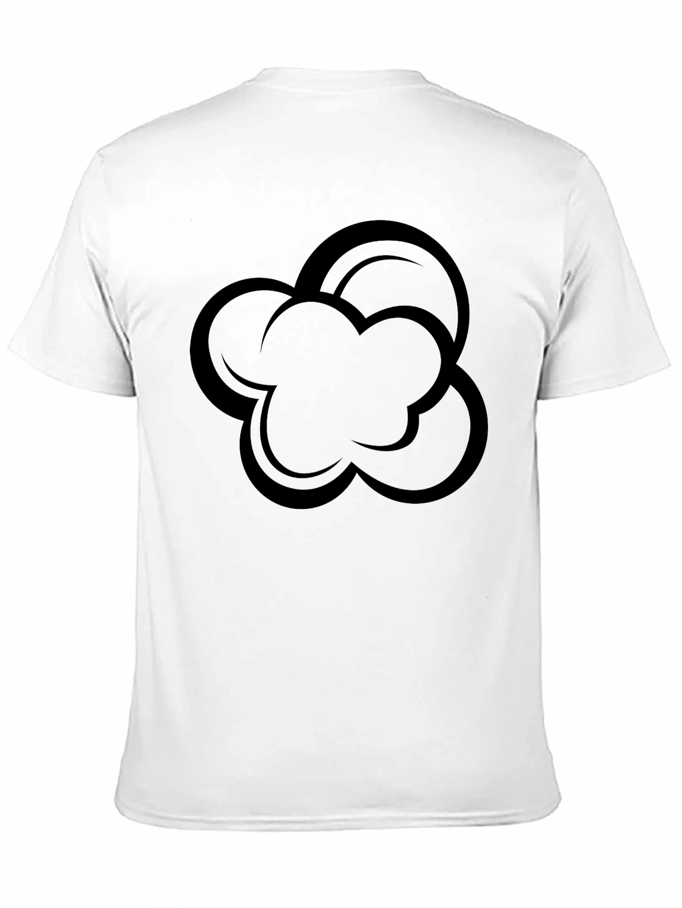 Abstract Cloud Graphic Black T-Shirt