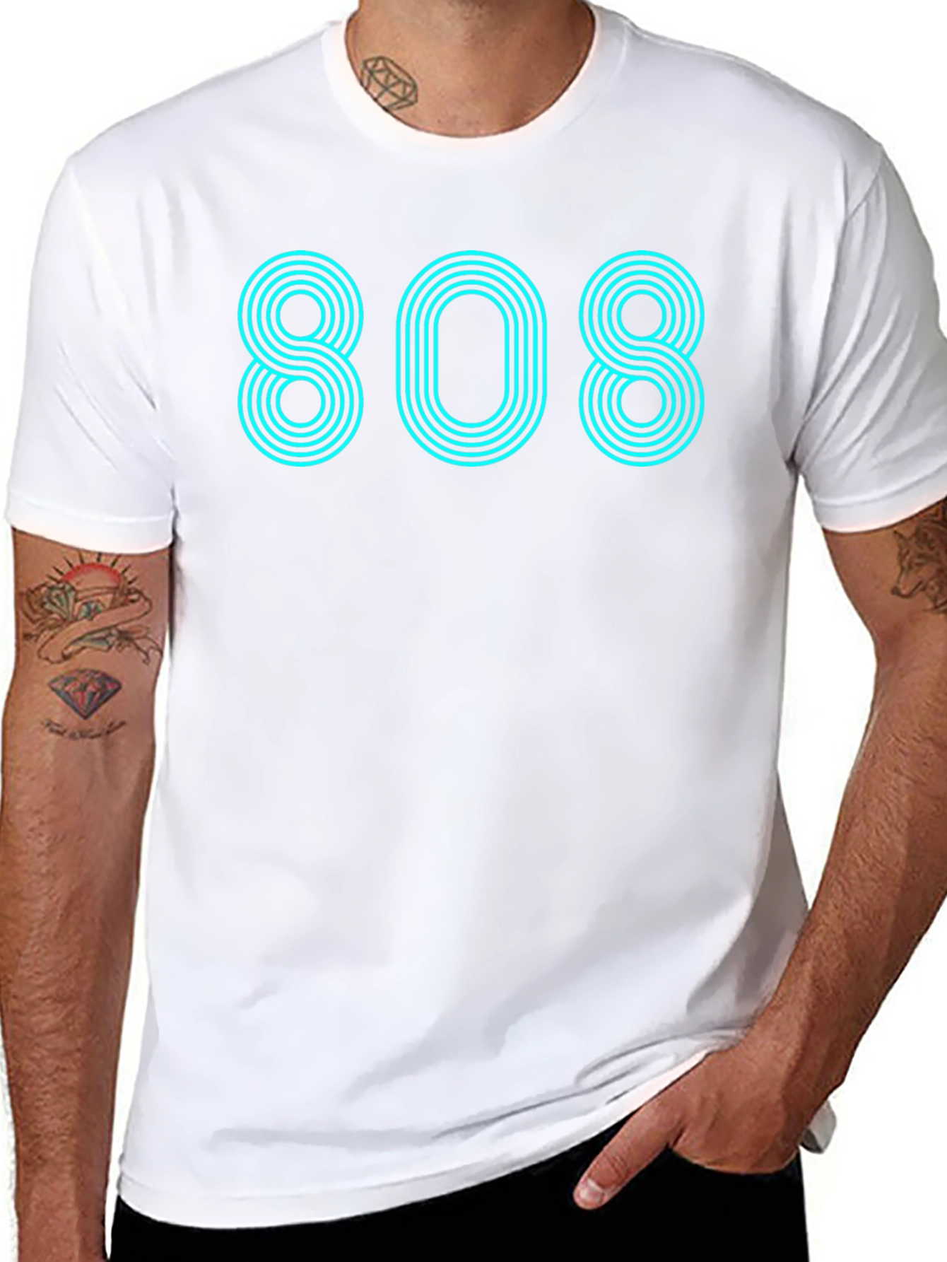808 Graphic Tee - Retro Style Classic Cool