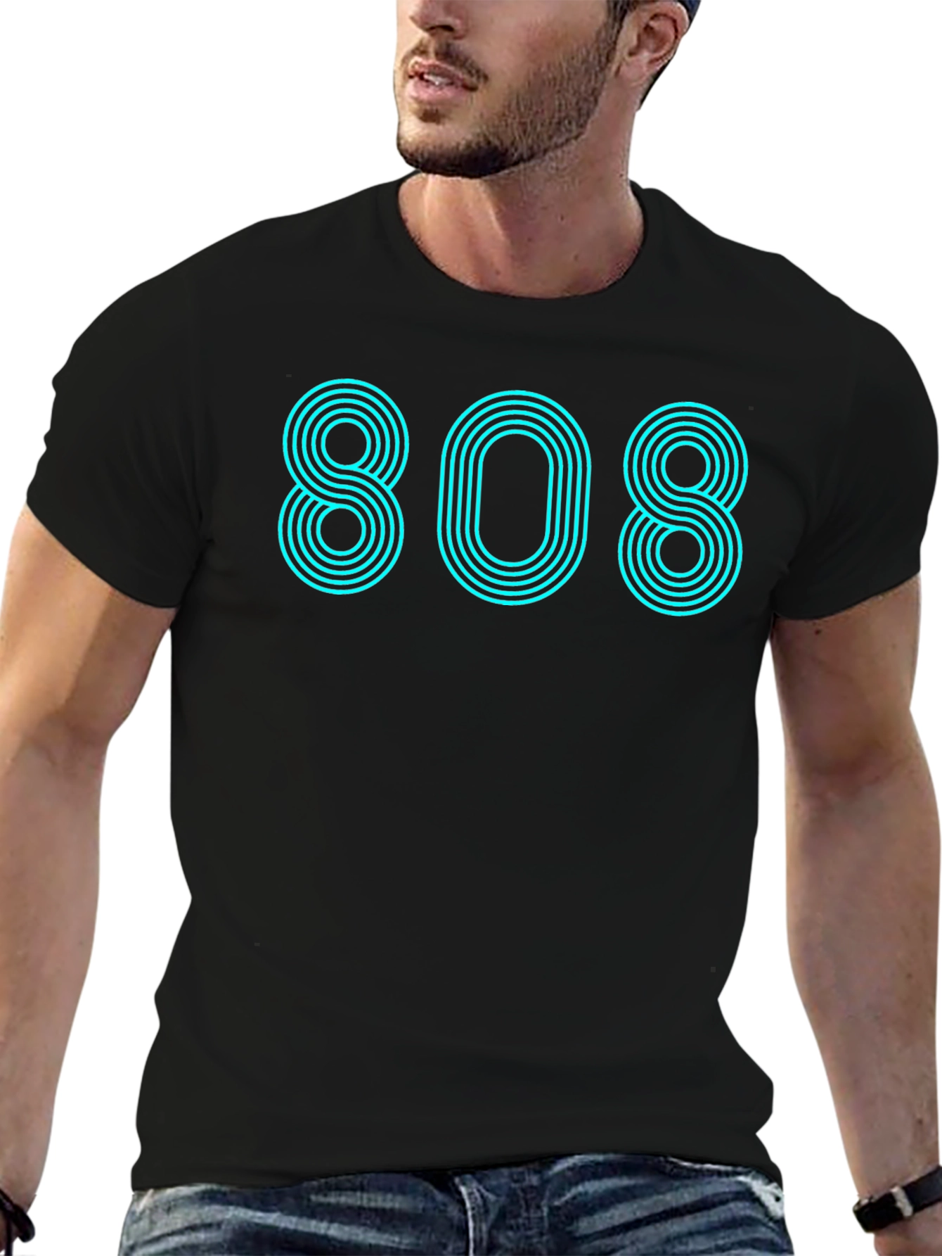 808 Graphic Tee - Retro Style Classic Cool