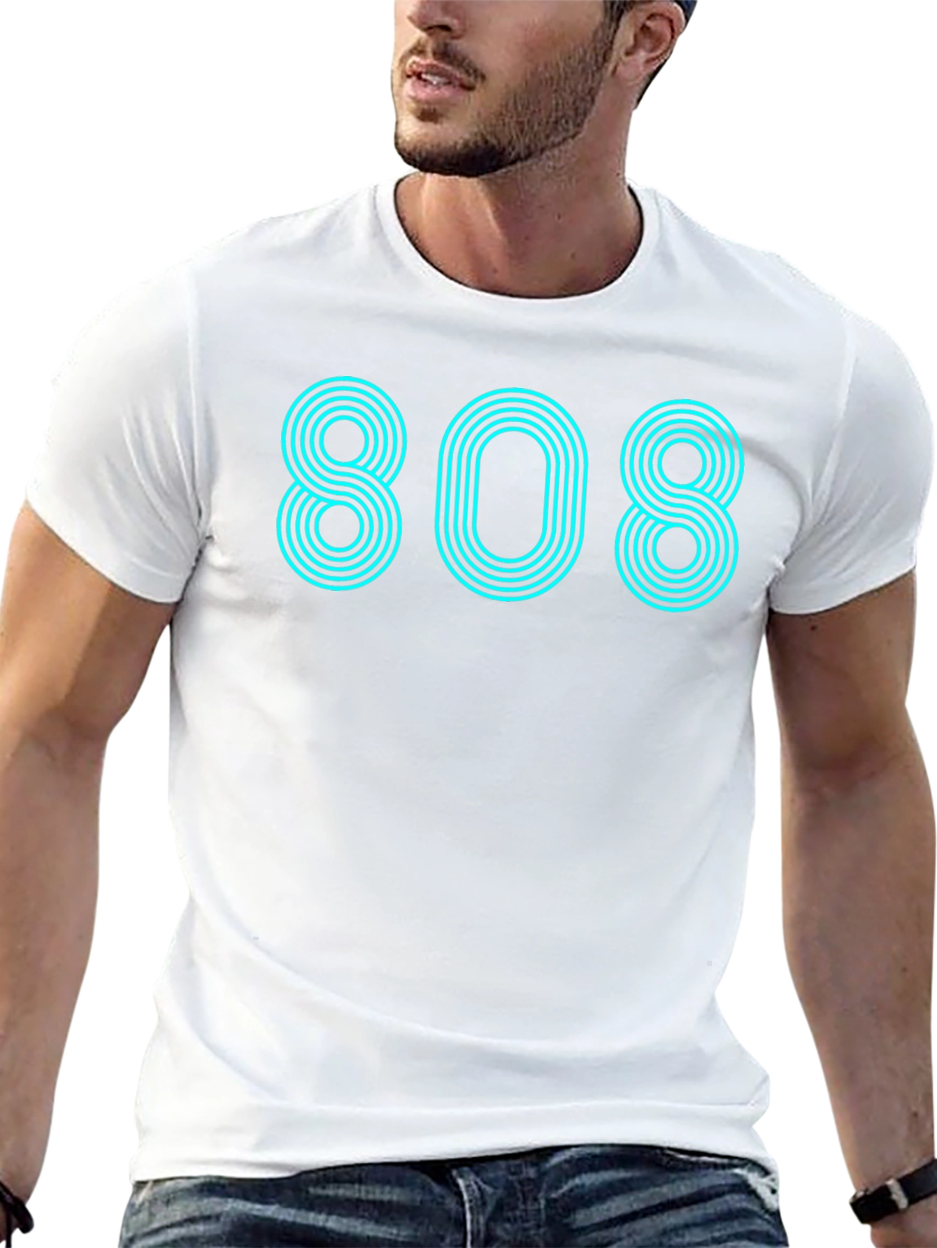 808 Graphic Tee - Retro Style Classic Cool