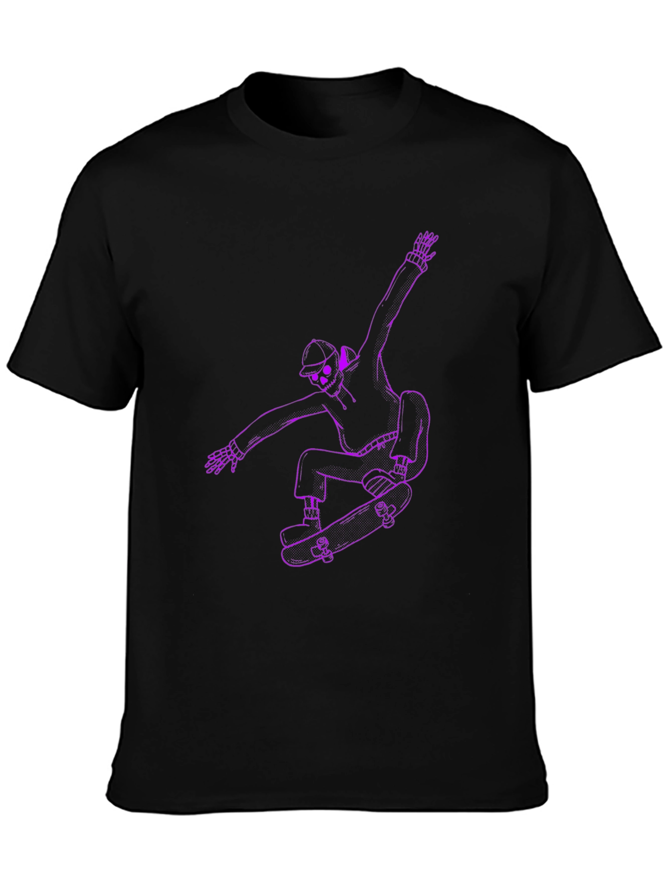 Skateboarding Skeleton Graphic Tee