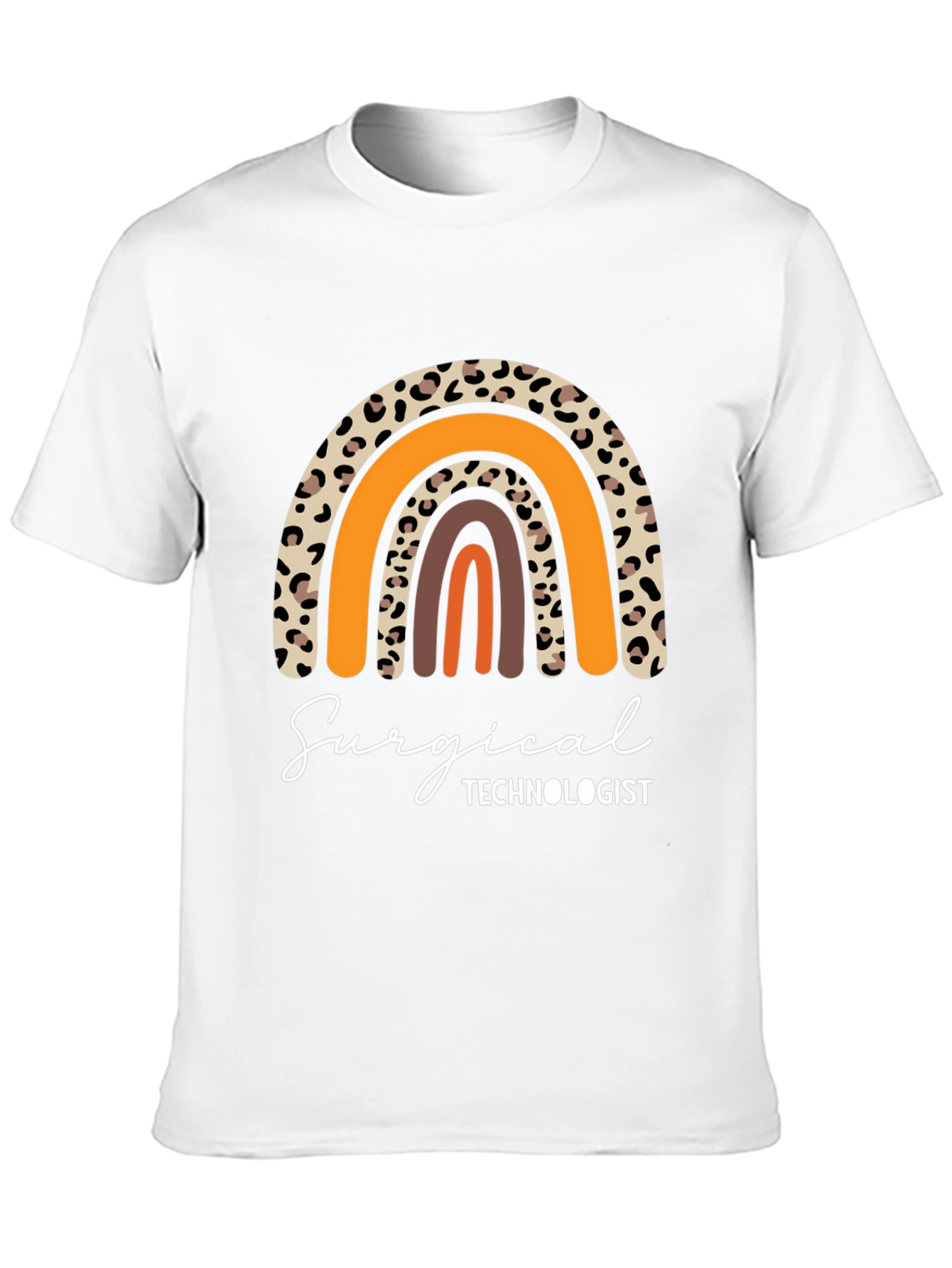 Surgical Technologist Leopard Rainbow Graphic Tee