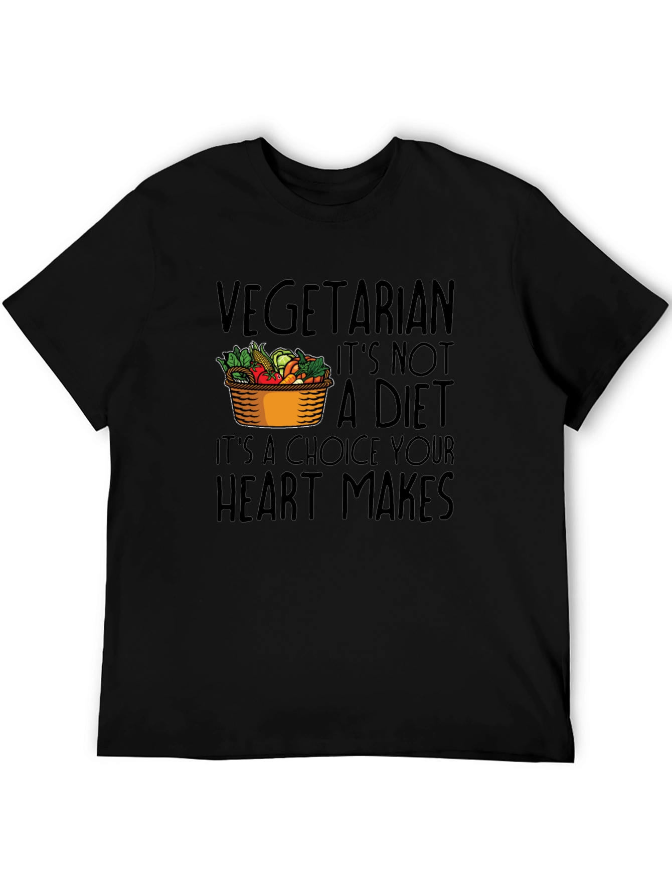 Vegetarian Choice T-Shirt - Heart Makes Choice Tee