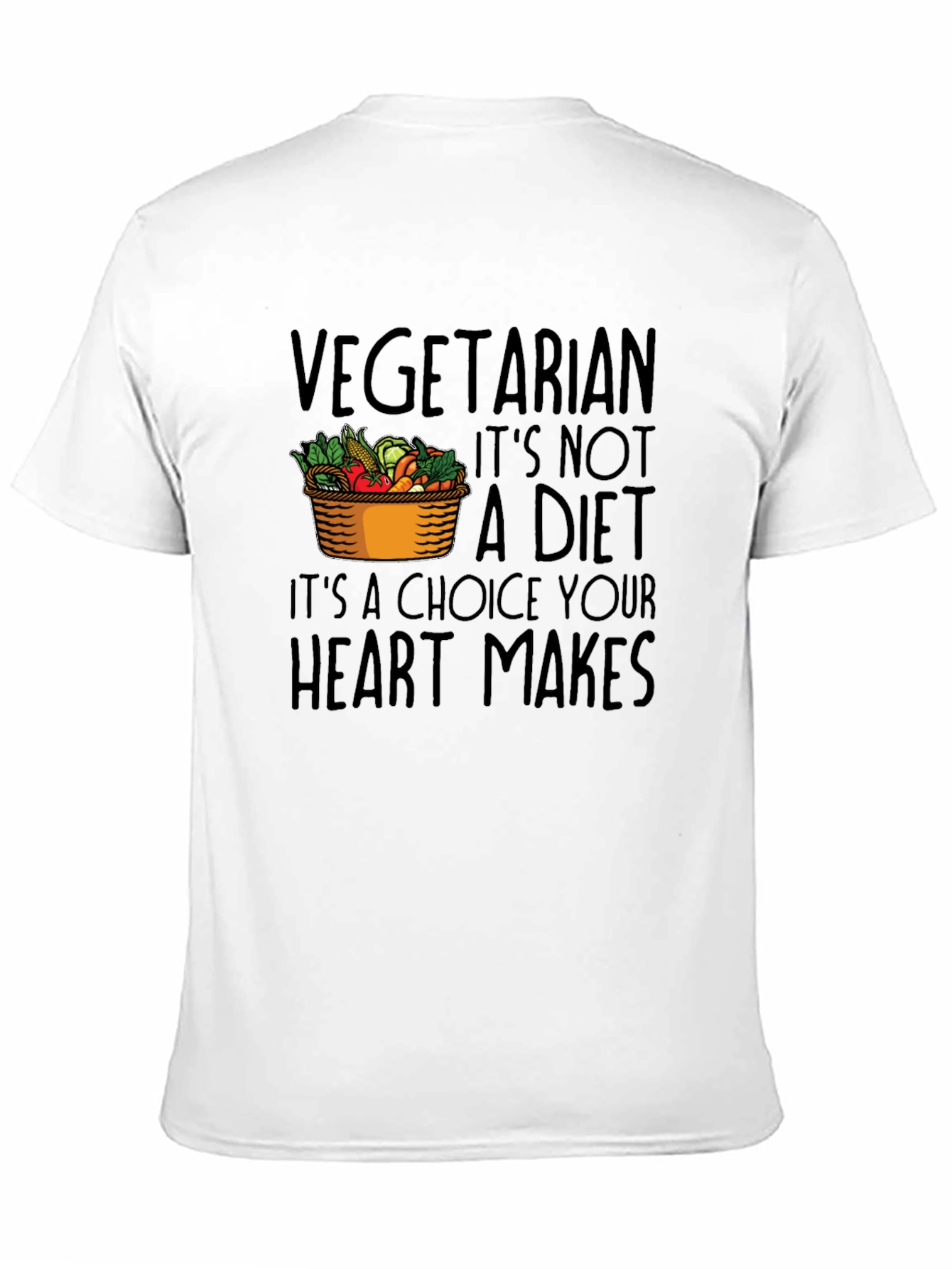Vegetarian Choice T-Shirt - Heart Makes Choice Tee