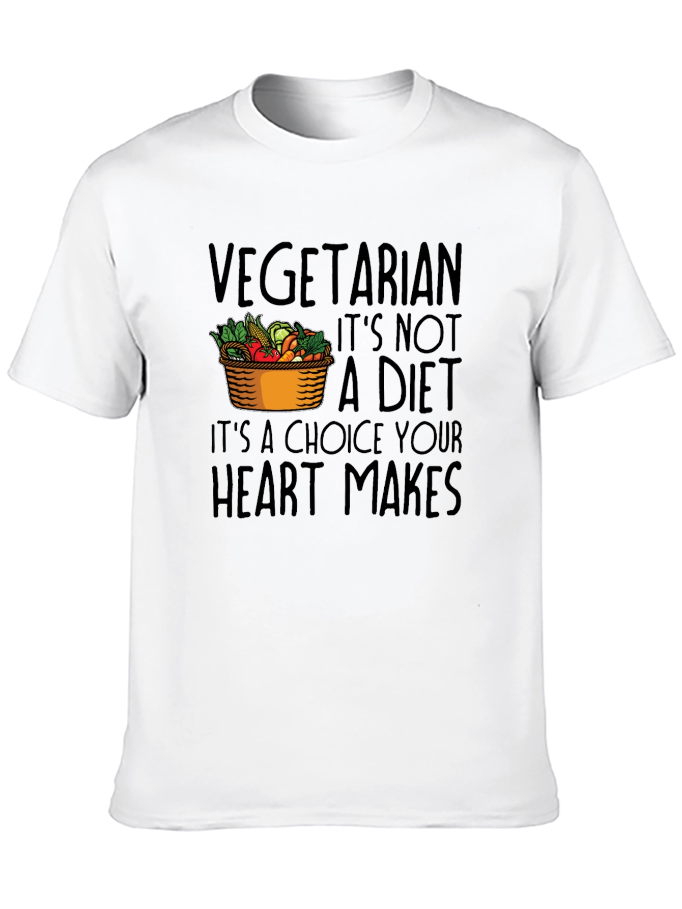 Vegetarian Choice T-Shirt - Heart Makes Choice Tee