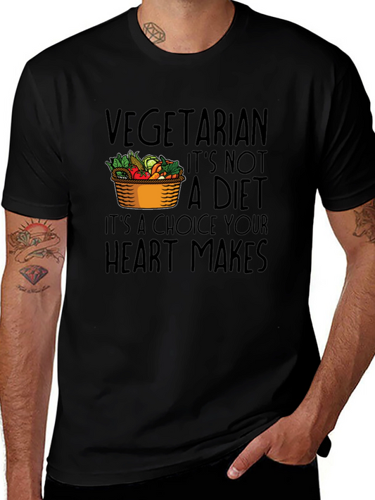 Vegetarian Choice T-Shirt - Heart Makes Choice Tee