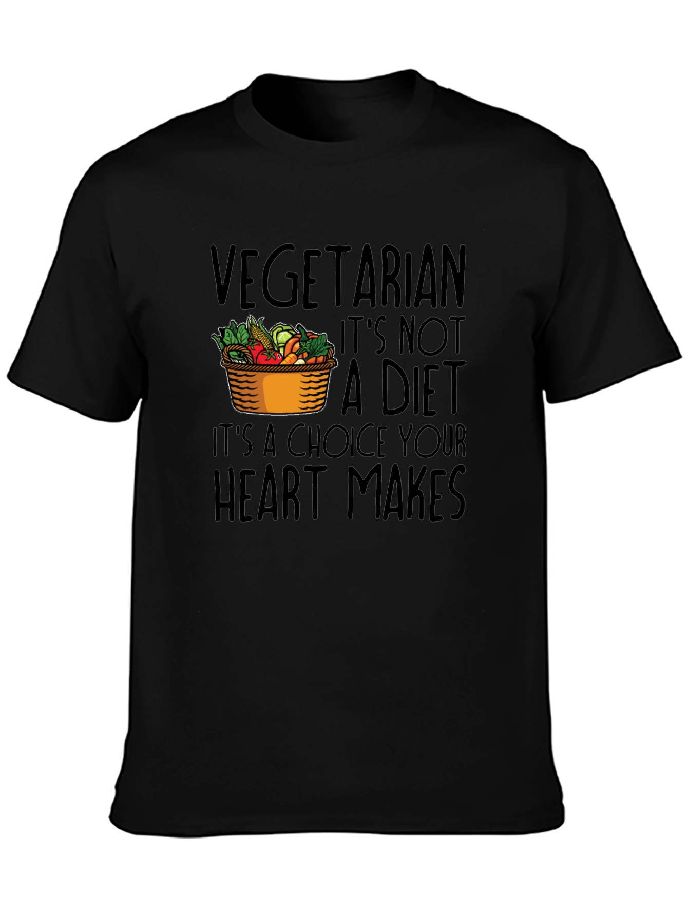 Vegetarian Choice T-Shirt - Heart Makes Choice Tee