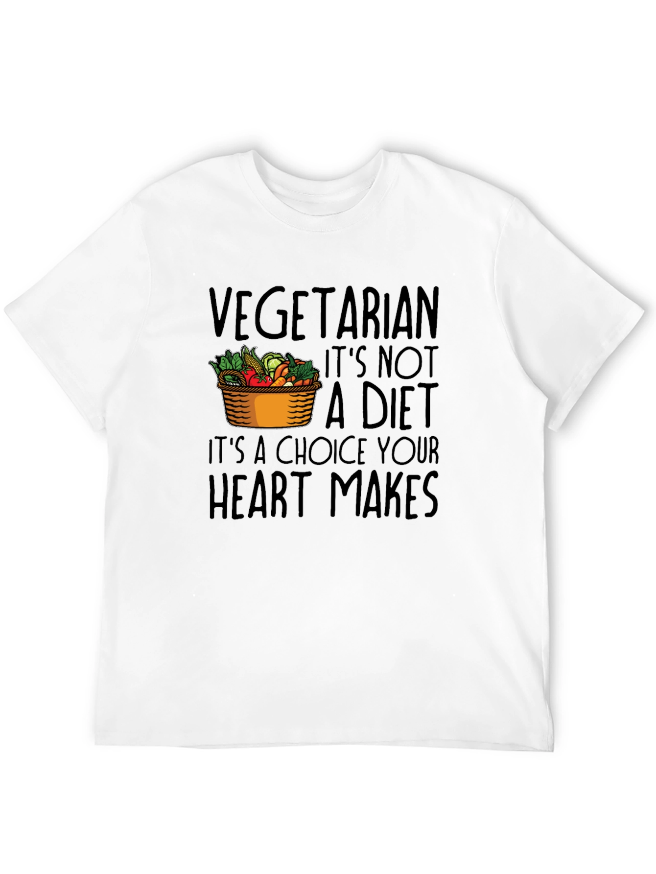 Vegetarian Choice T-Shirt - Heart Makes Choice Tee