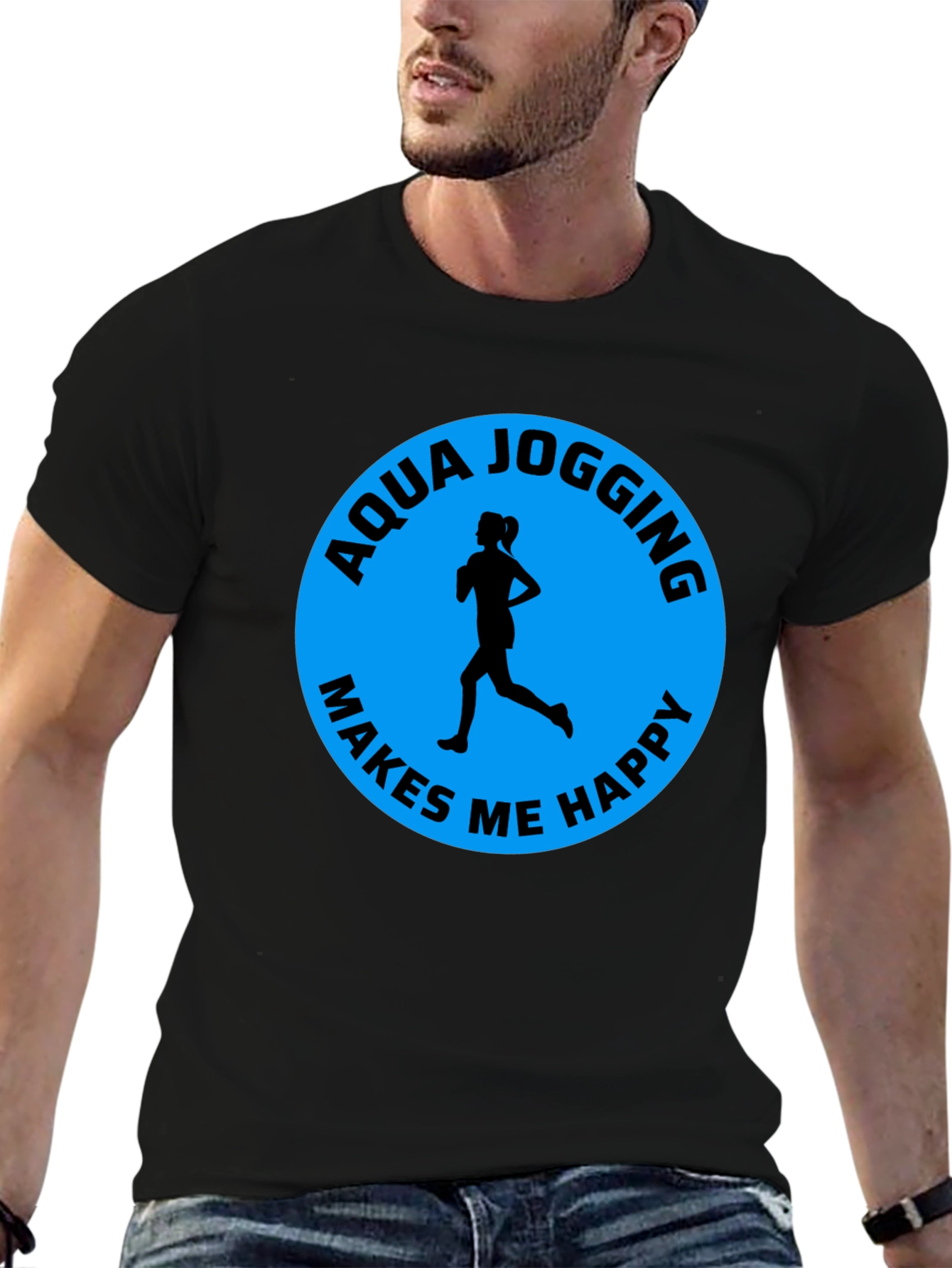 Aqua Jogging Makes Me Happy Tee