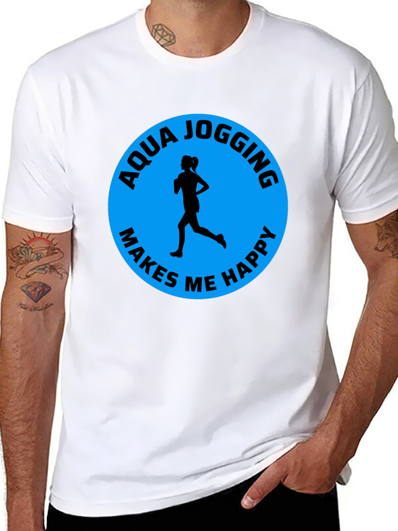 Aqua Jogging Makes Me Happy Tee