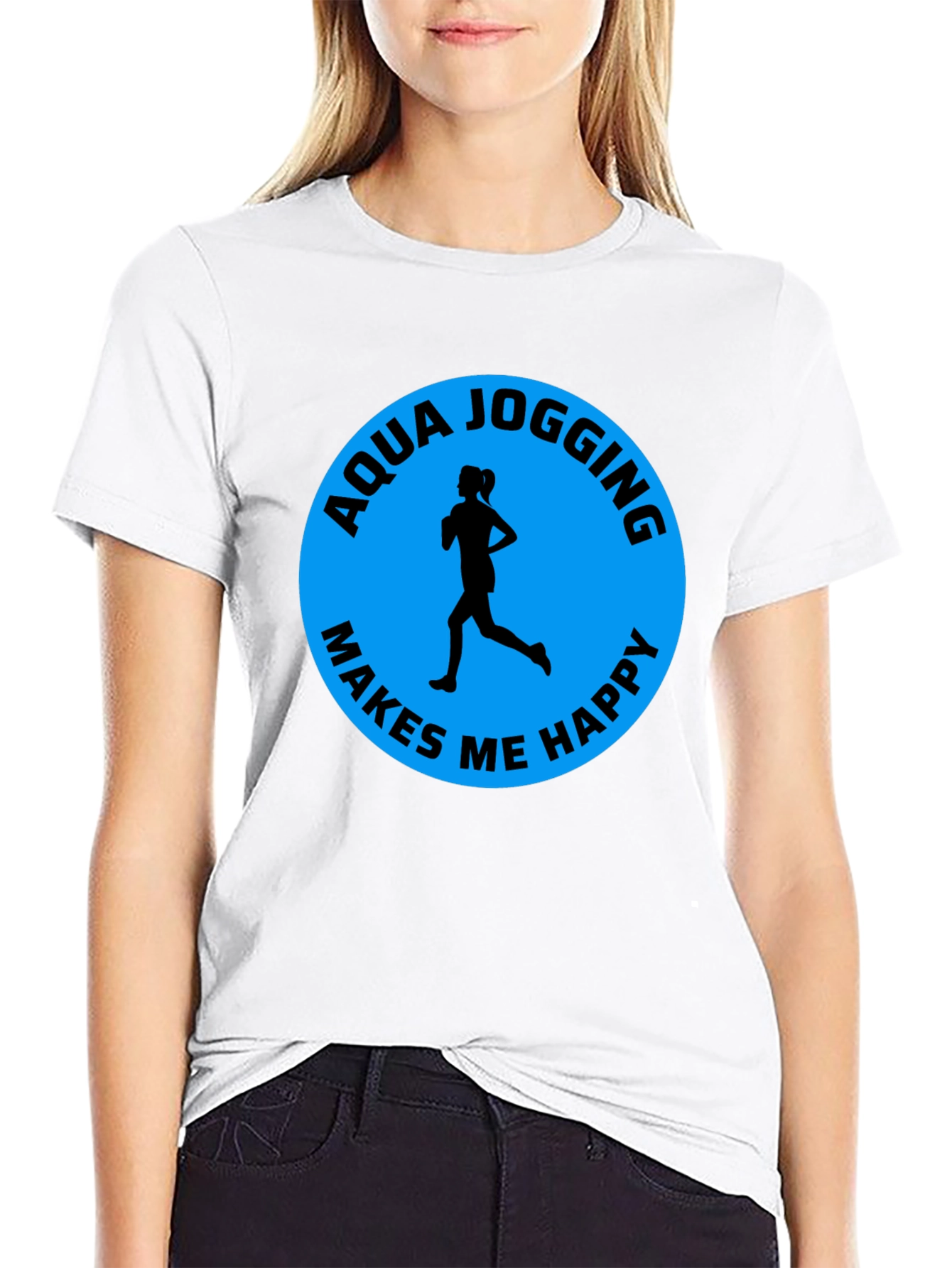 Aqua Jogging Makes Me Happy Tee