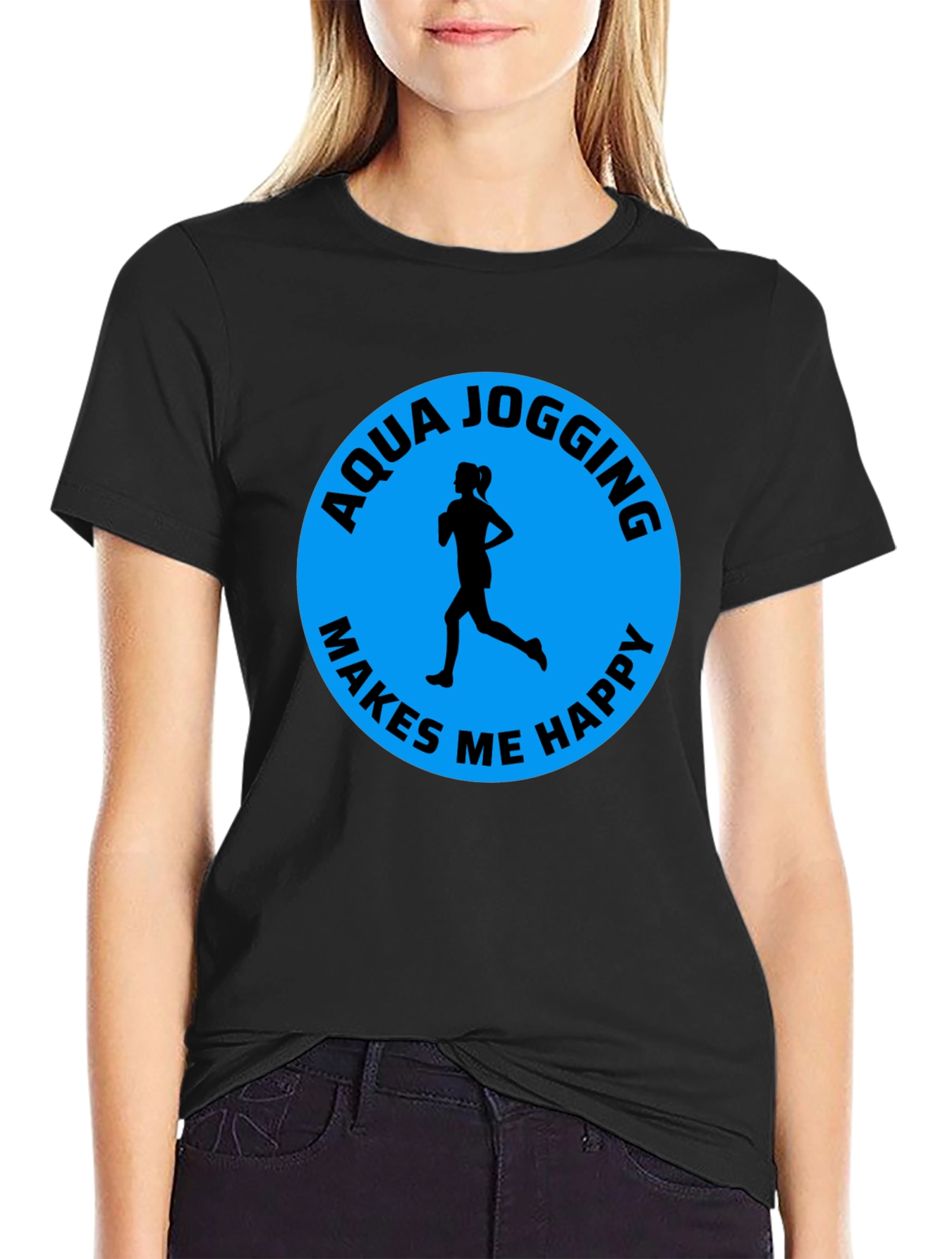 Aqua Jogging Makes Me Happy Tee
