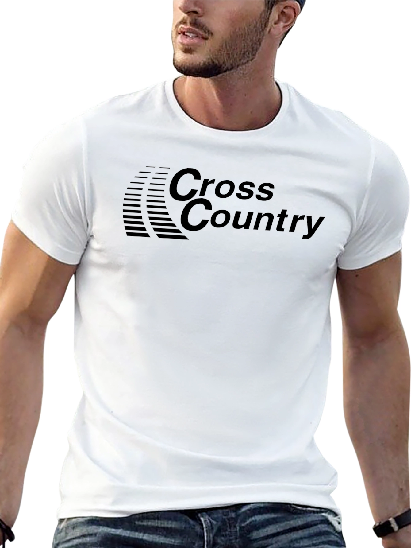 Cross Country Black Graphic Tee for Runners