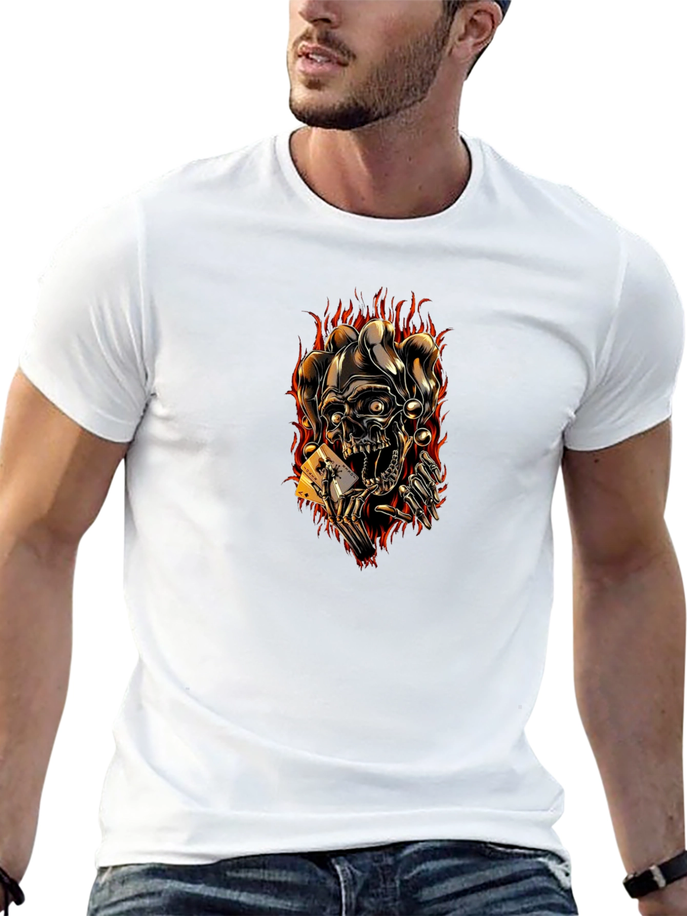 Skull Joker T-Shirt Graphic Tee