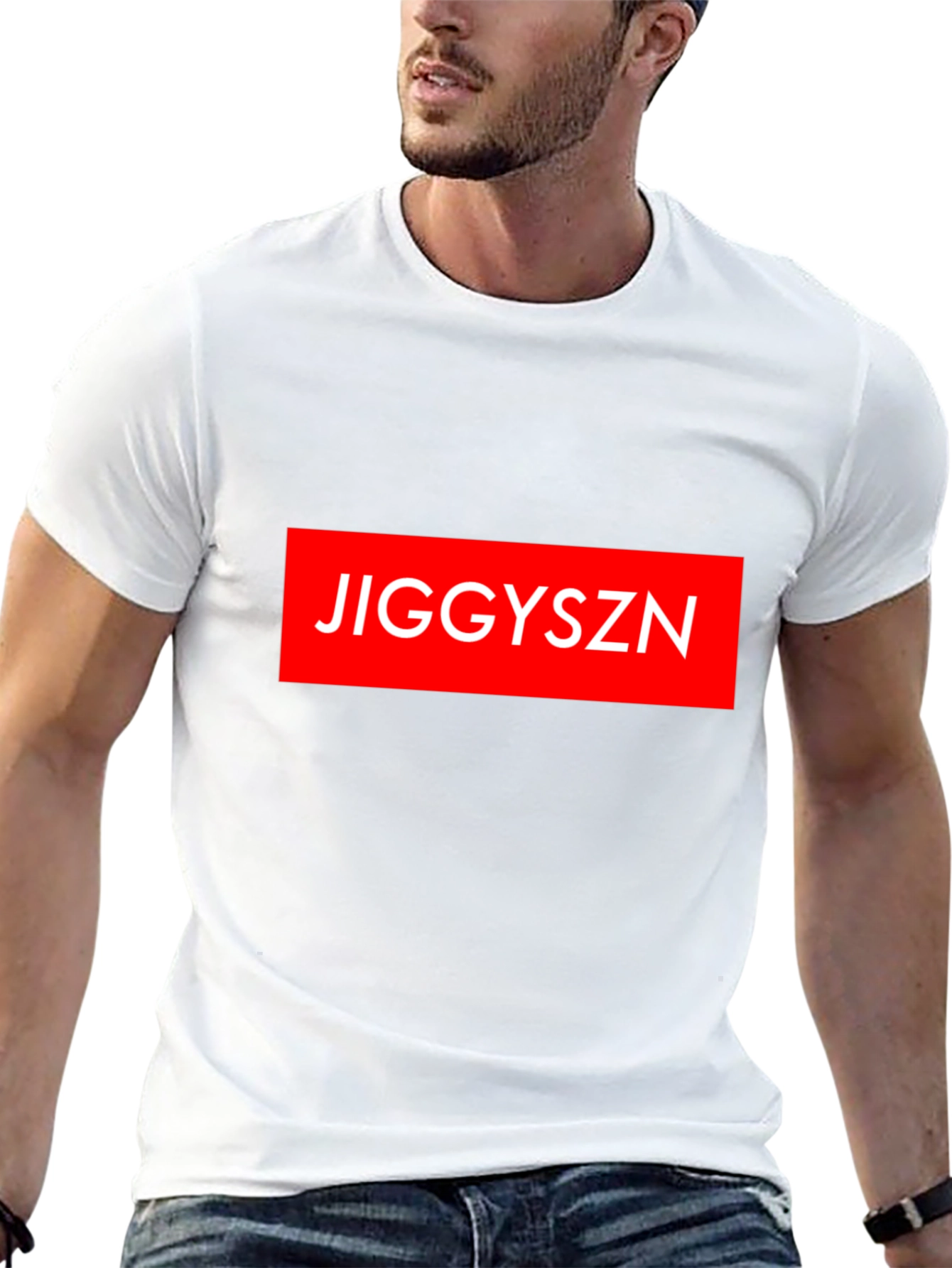 Jiggyszn Red Box Logo Black T-Shirt