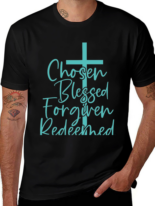 Chosen Blessed Forgiven Redeemed Christian T-Shirt