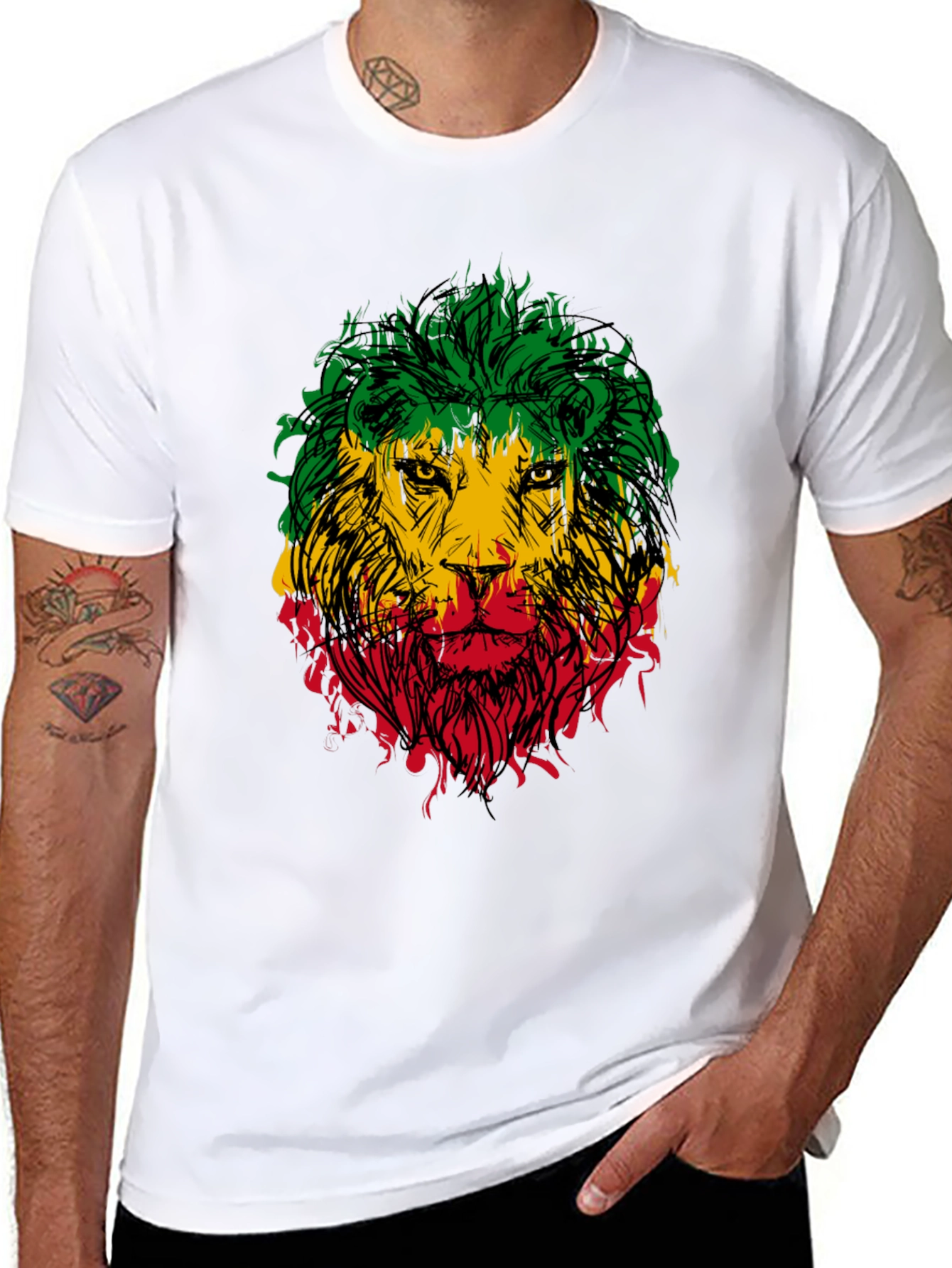 Rasta Lion Graphic Tee - Reggae Style