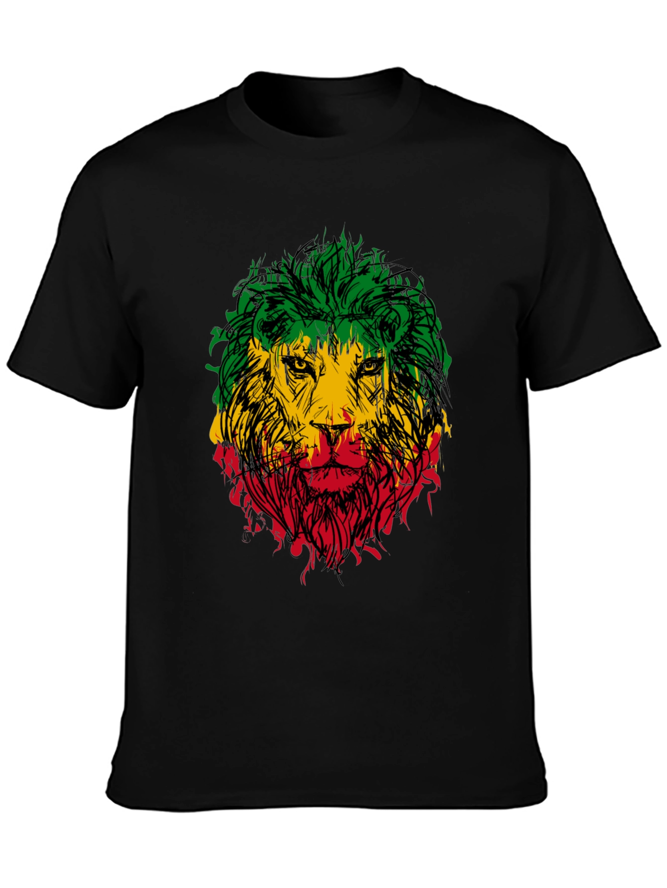 Rasta Lion Graphic Tee - Reggae Style