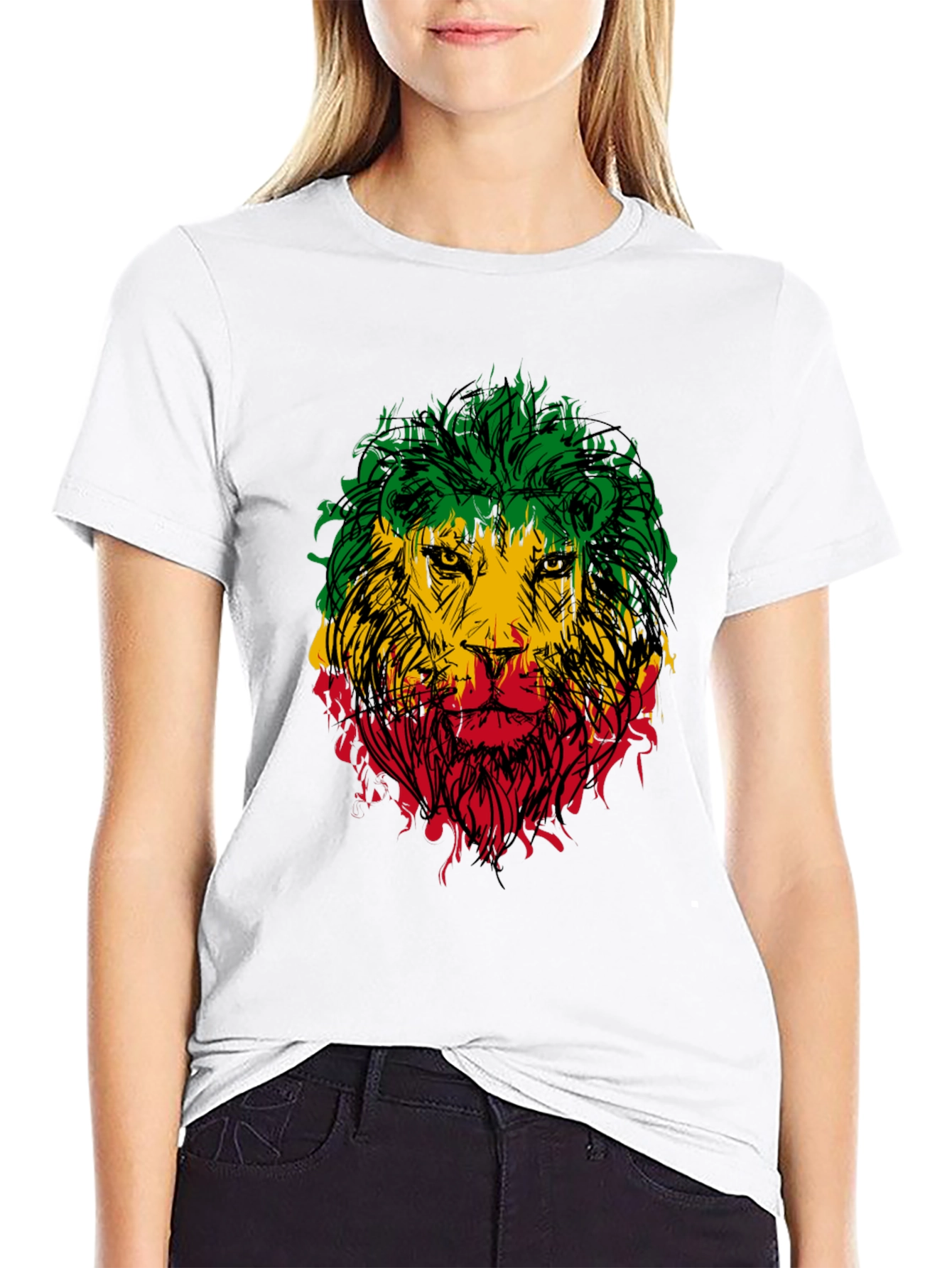 Rasta Lion Graphic Tee - Reggae Style