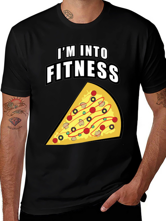 Pizza Fitness Graphic T-Shirt - Funny Workout Tee