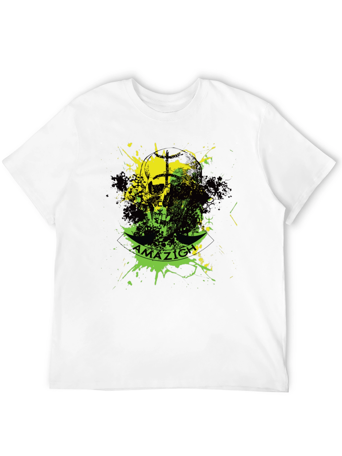 Amazigh Skull Graphic Black T-Shirt