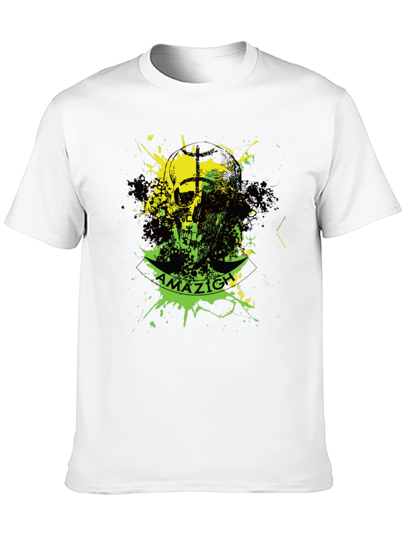 Amazigh Skull Graphic Black T-Shirt