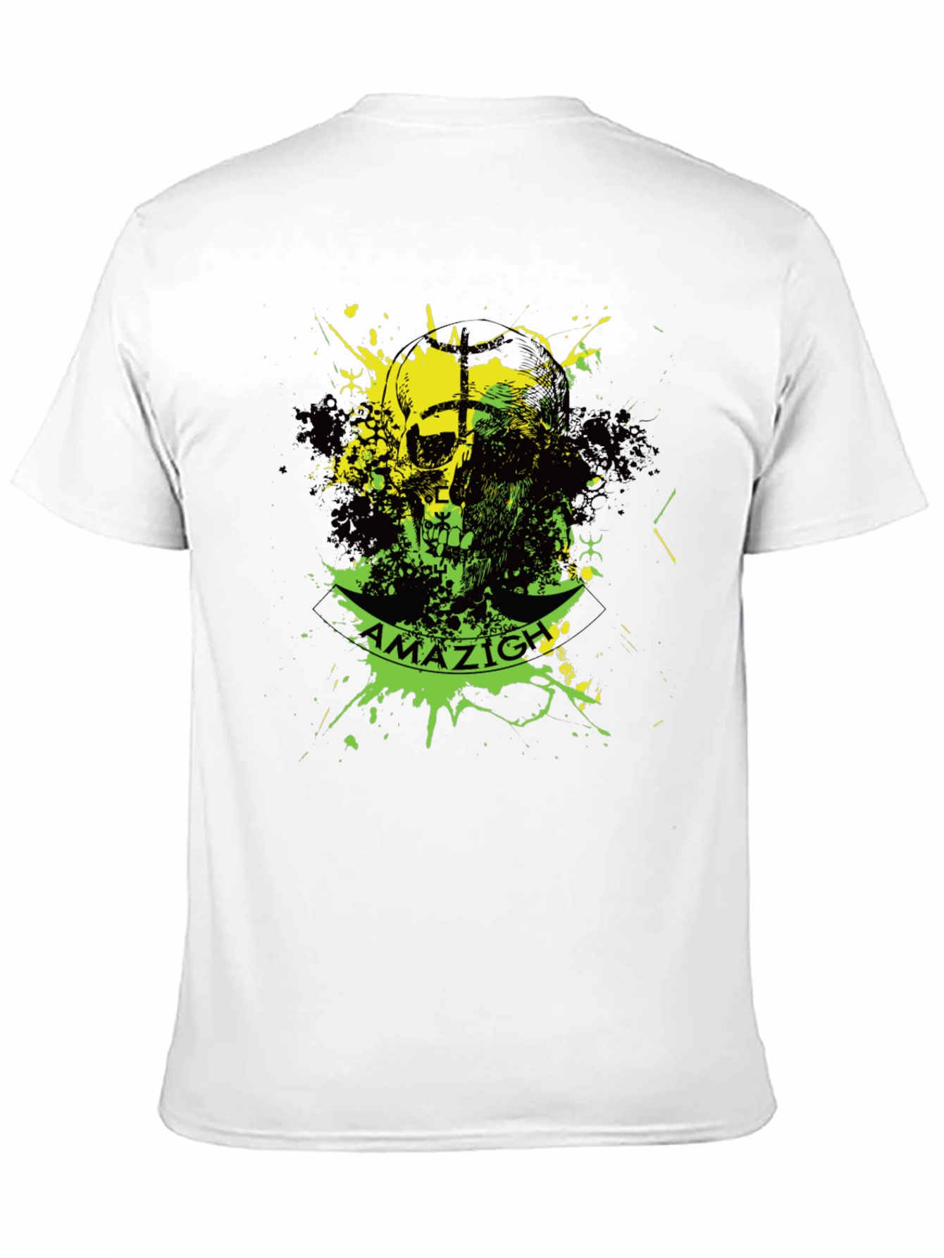 Amazigh Skull Graphic Black T-Shirt