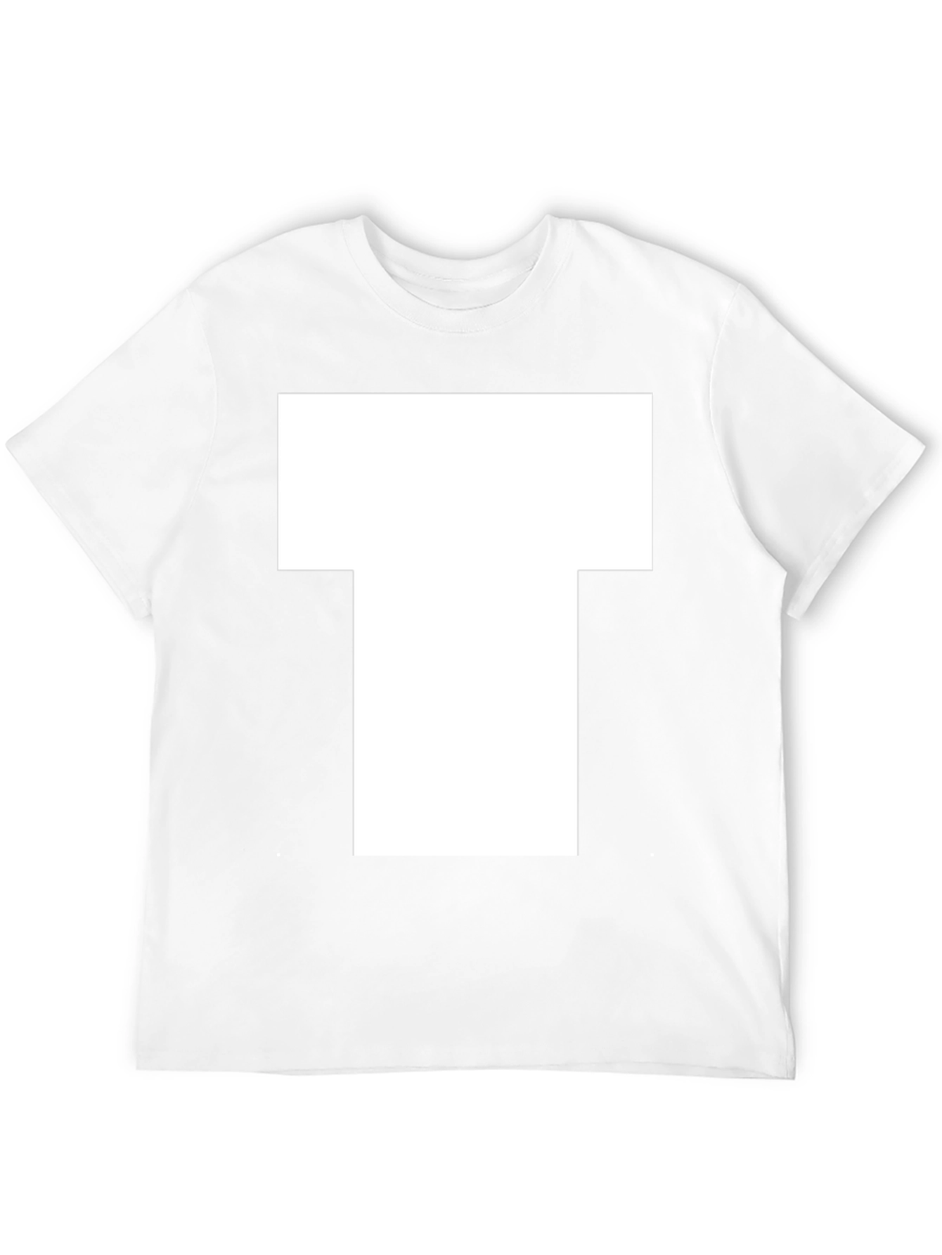 White Block T Graphic Black T-Shirt