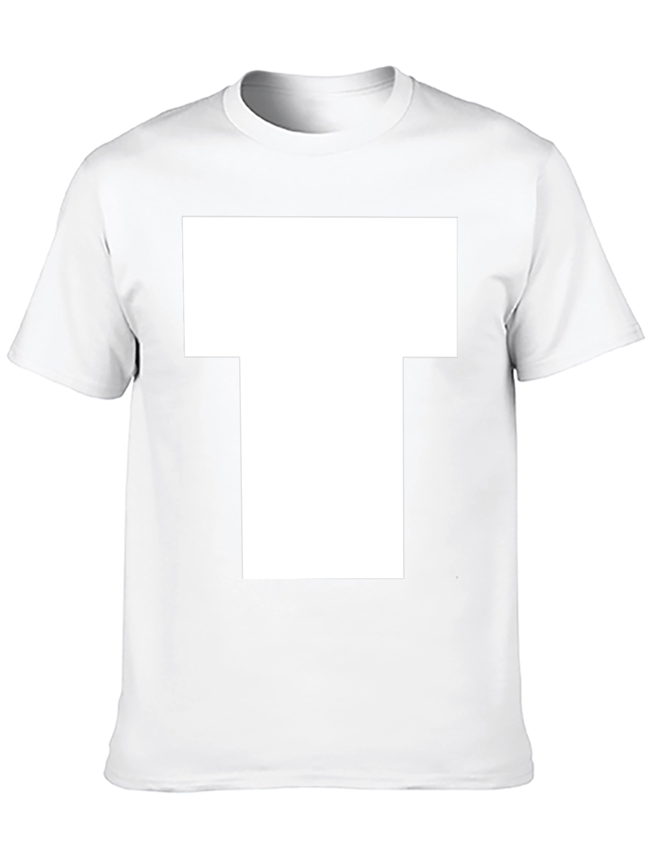 White Block T Graphic Black T-Shirt