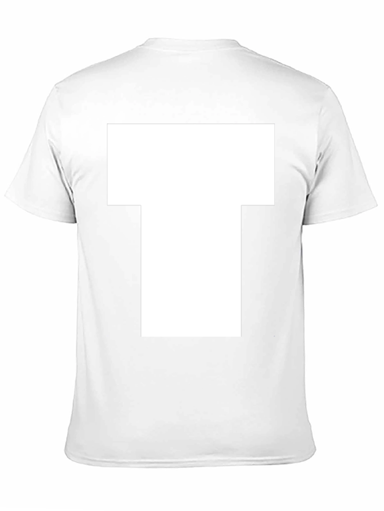 White Block T Graphic Black T-Shirt
